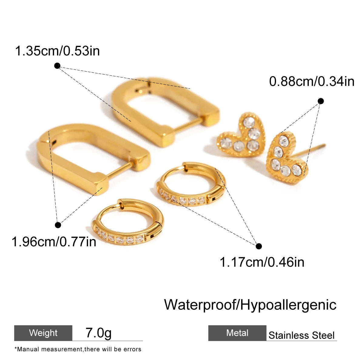 Ariana Gold Earrings set