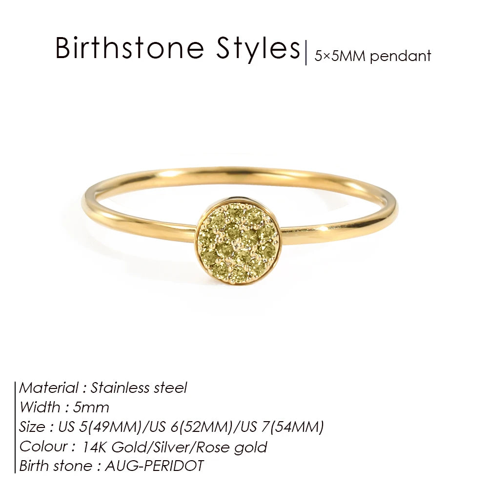 Birthstone Gold Rings