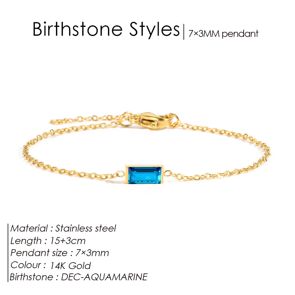 Adam Birthstone Gold Bracelet
