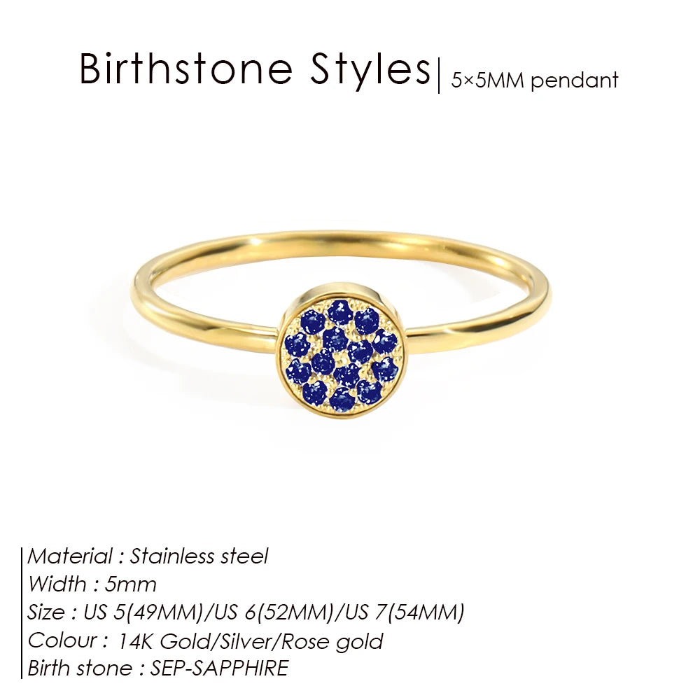 Birthstone Gold Rings