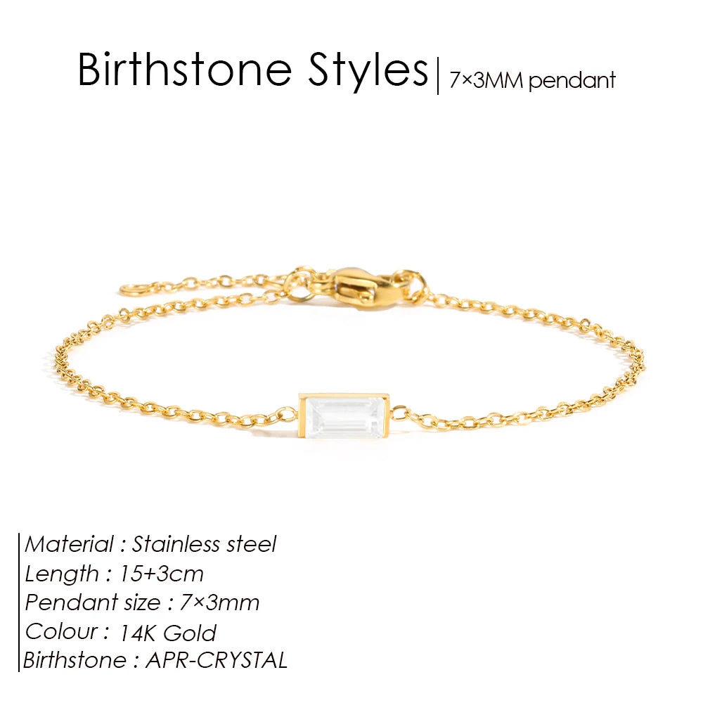 Adam Birthstone Gold Bracelet