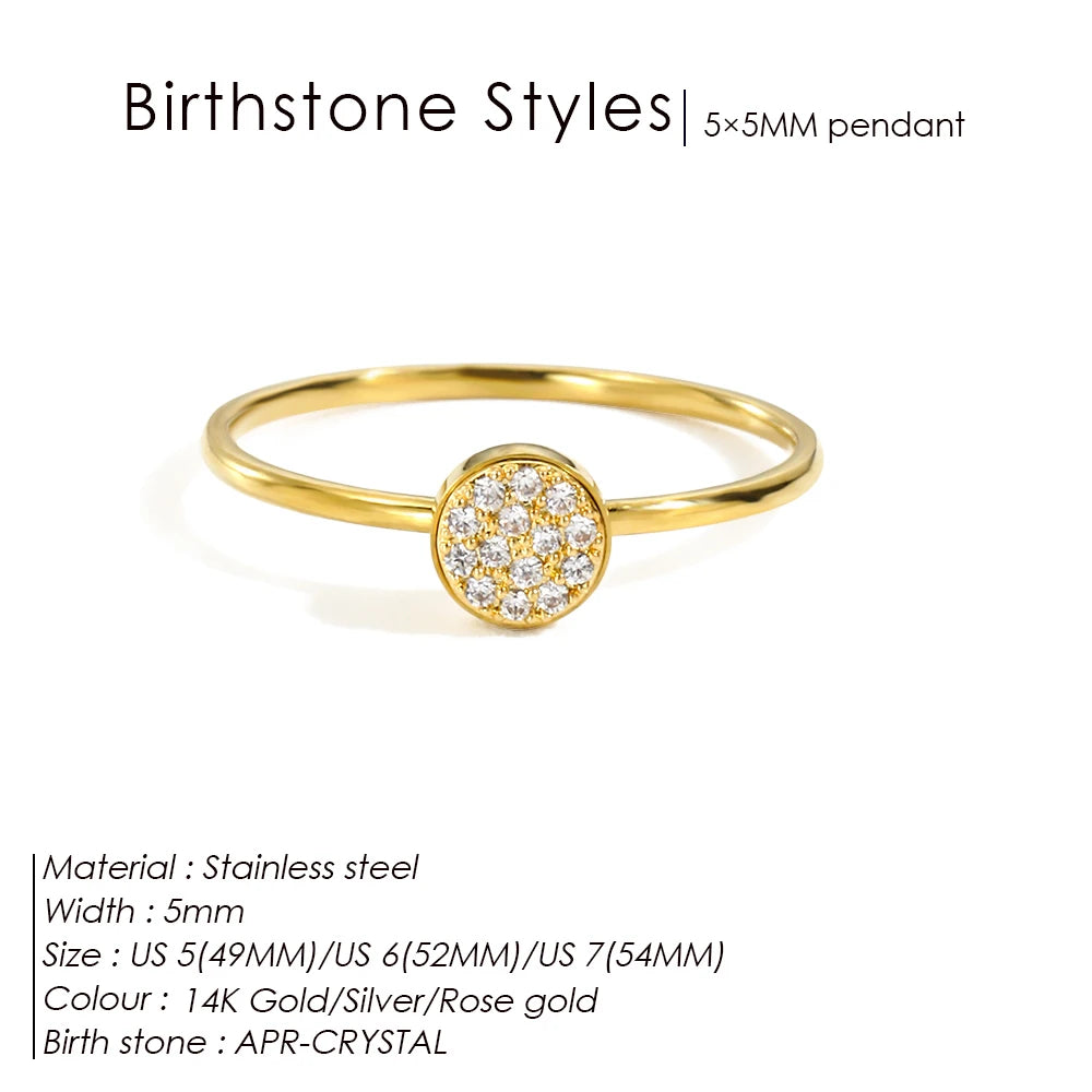 Birthstone Gold Rings