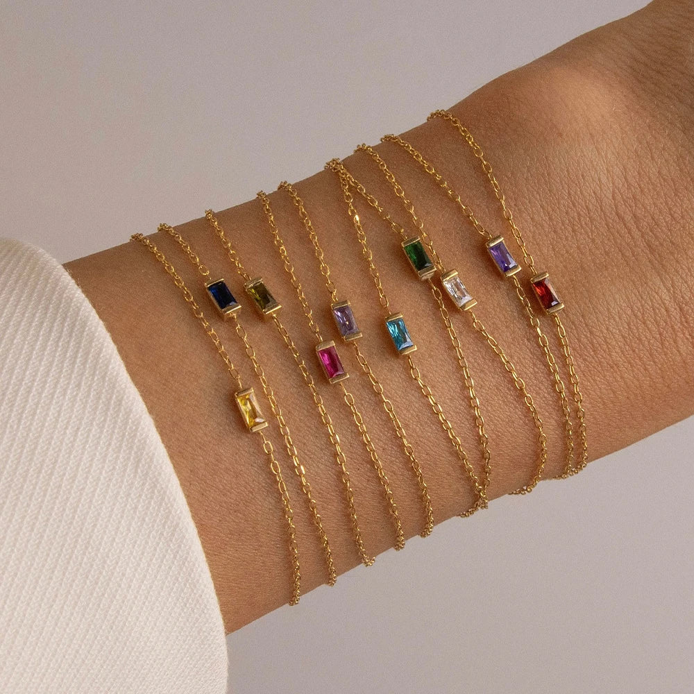 Adam Birthstone Gold Bracelet