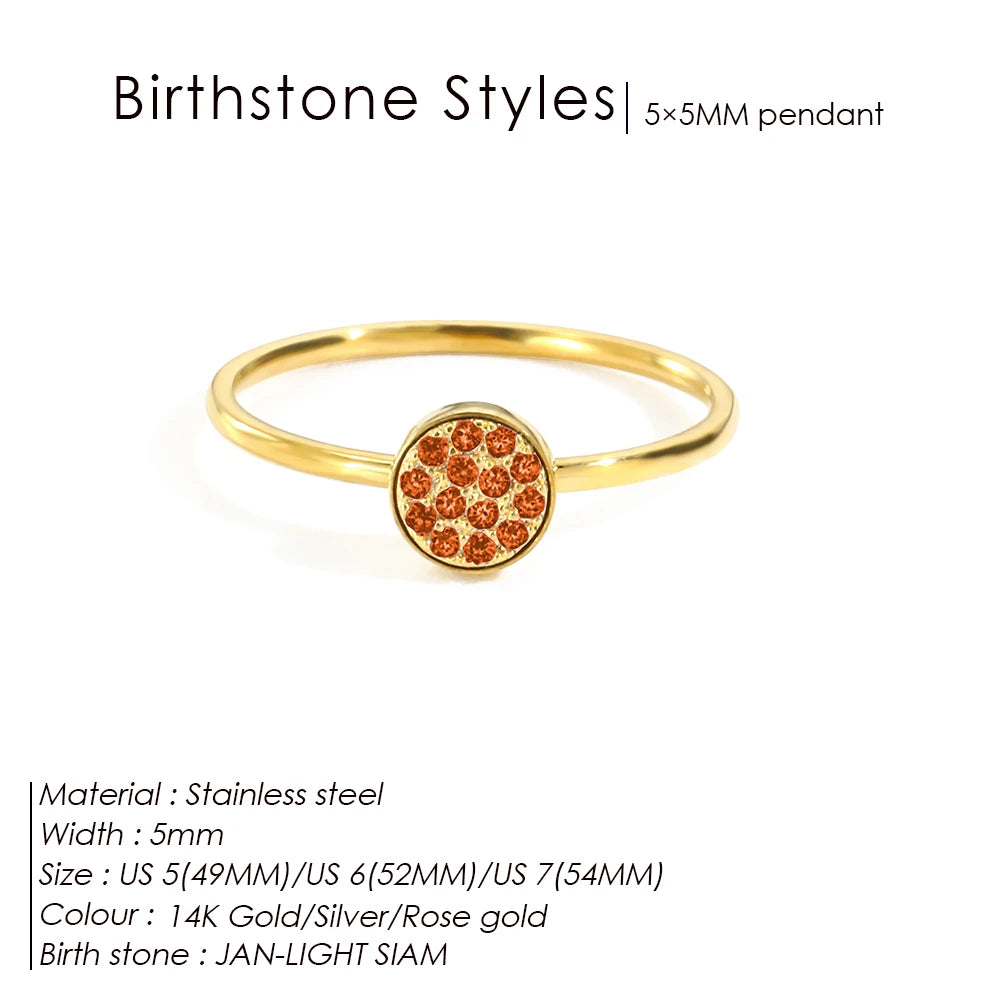 Birthstone Gold Rings