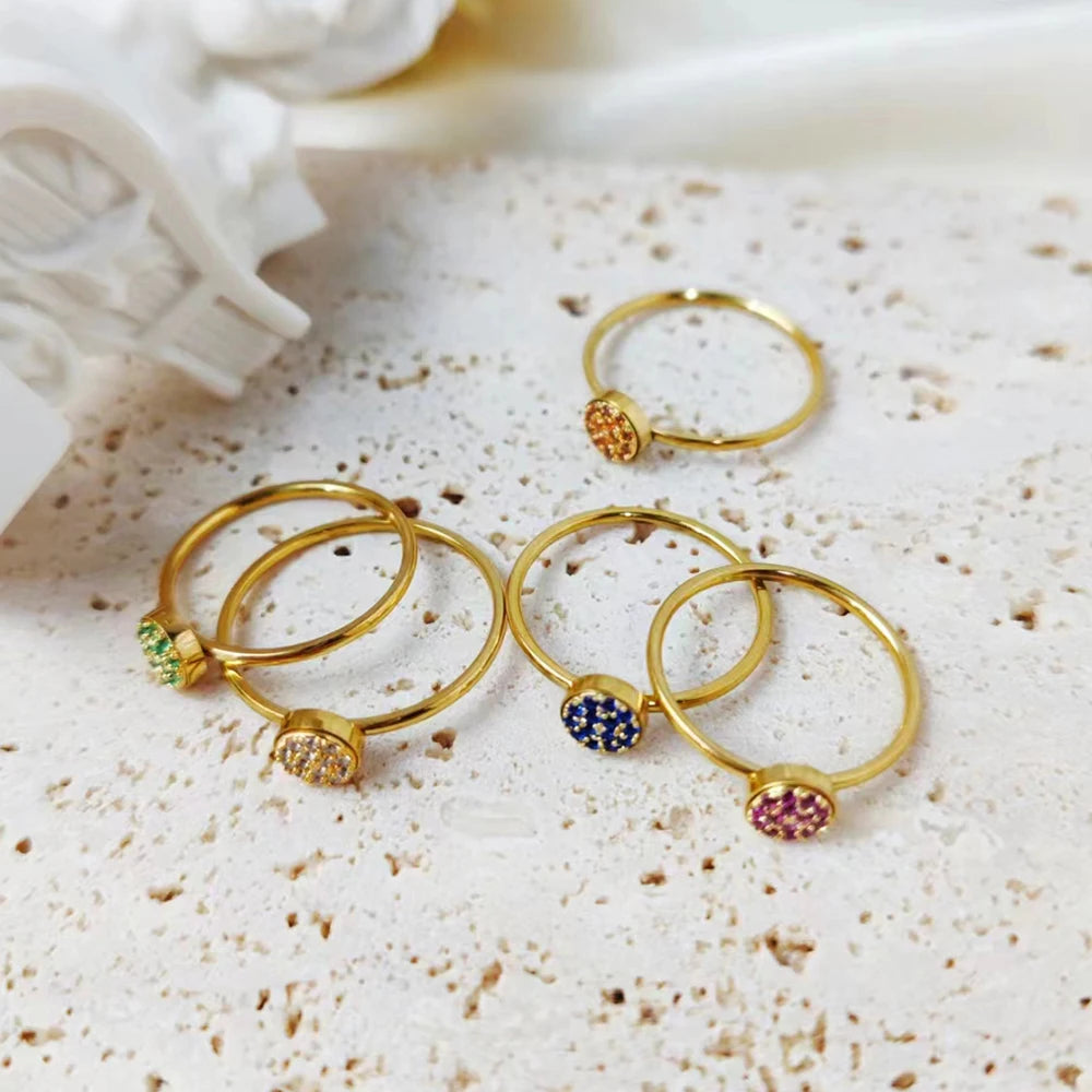 Birthstone Gold Rings