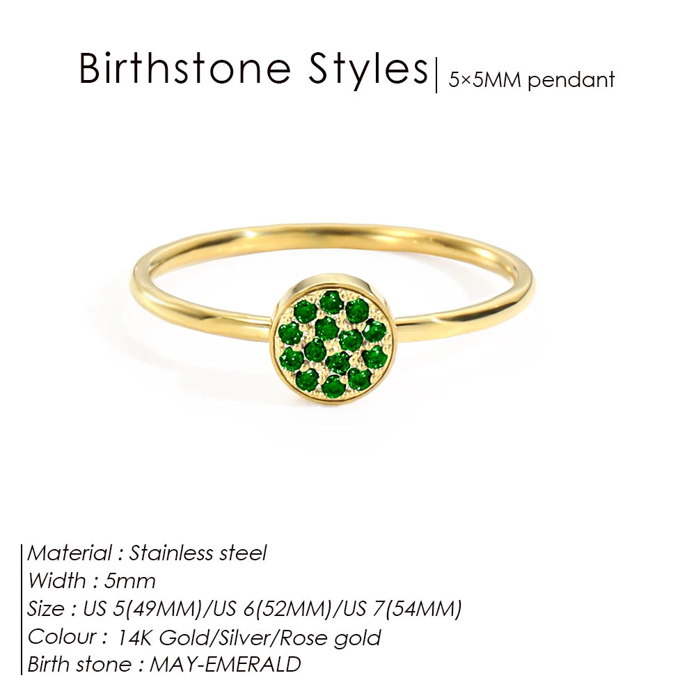 Birthstone Gold Rings
