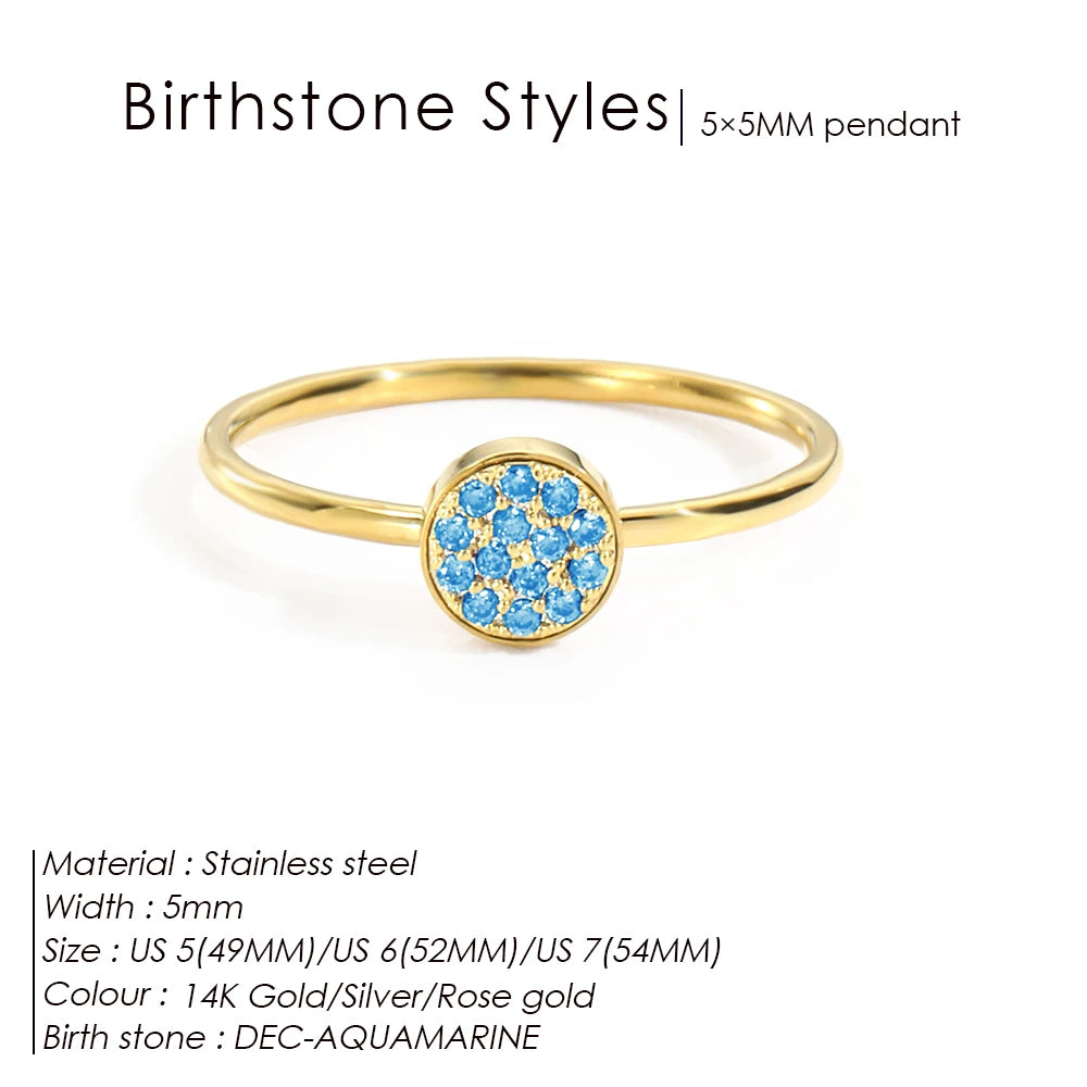 Birthstone Gold Rings