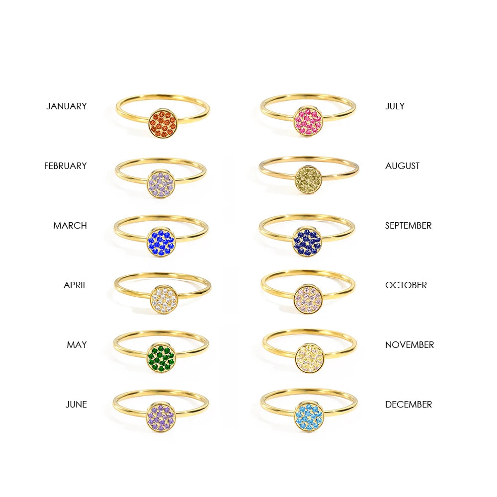 Birthstone Gold Rings