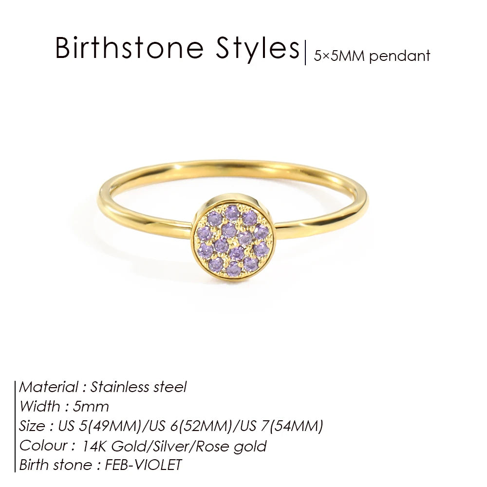 Birthstone Gold Rings
