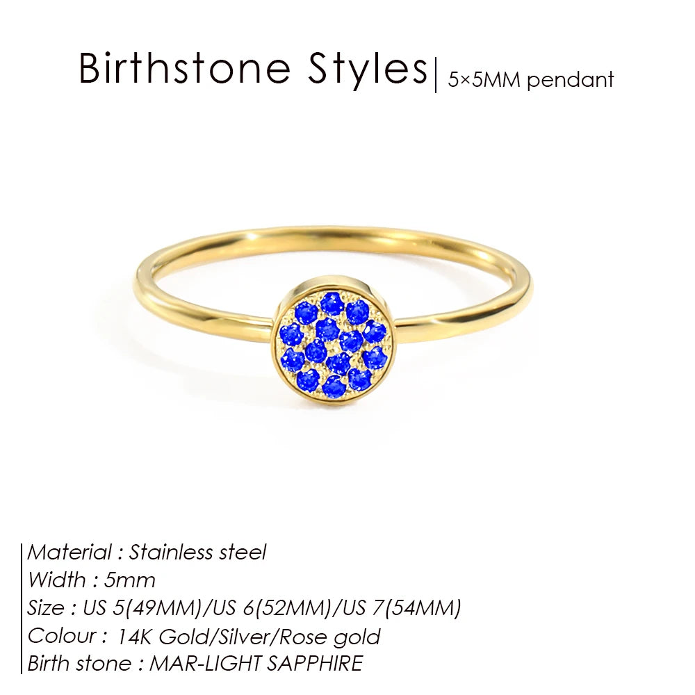 Birthstone Gold Rings