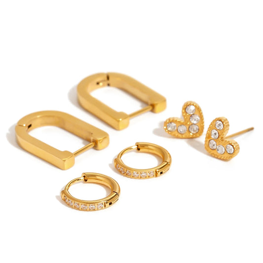 Ariana Gold Earrings set