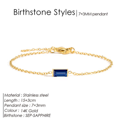 Adam Birthstone Gold Bracelet