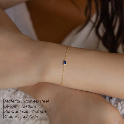 Adam Birthstone Gold Bracelet