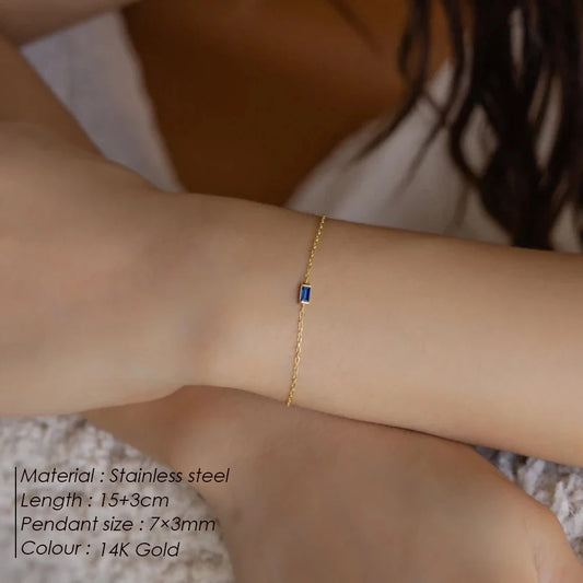 Adam Birthstone Gold Bracelet