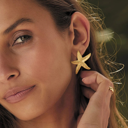 Alice Starfish Gold Earrings