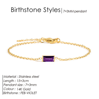 Adam Birthstone Gold Bracelet