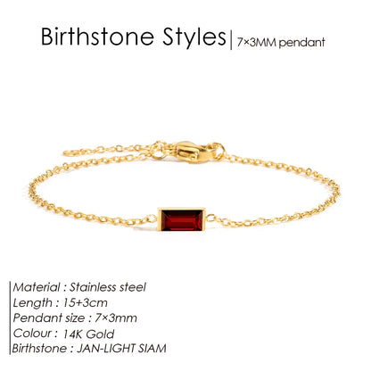 Adam Birthstone Gold Bracelet