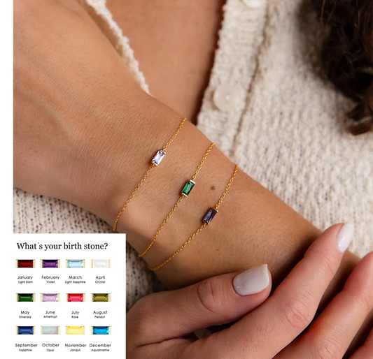 Adam Birthstone Gold Bracelet